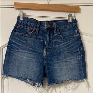 Madewell Blue Jean Shorts Distressed Cut-Off Style
